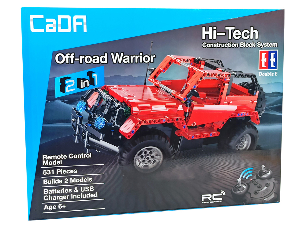 CaDA Jeep - R/C - Bouwset - 531 Bouwstenen - 33 cm