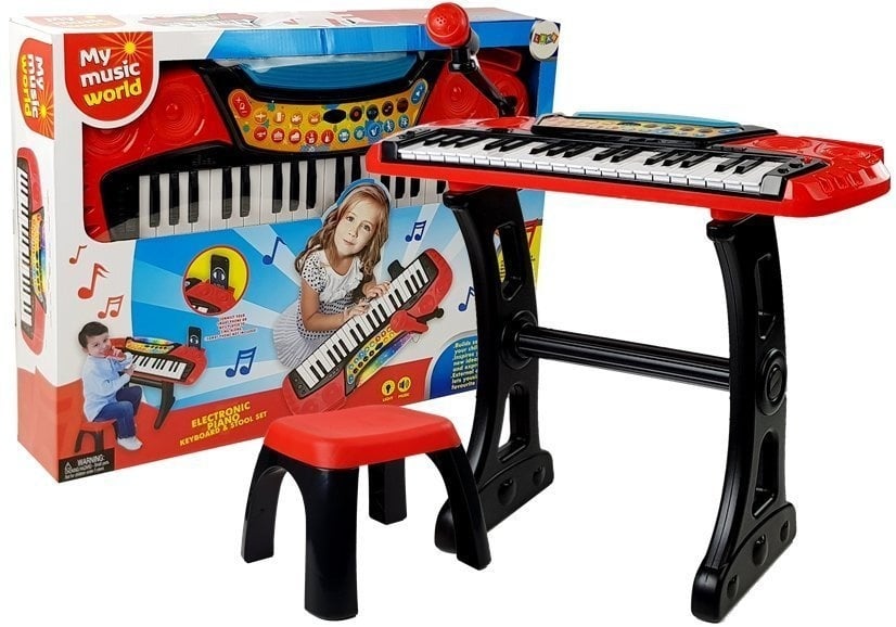 anders Mededogen In Viking Choice Kinder keyboard - met Microfoon en Stoel - 55 cm - Rood -  VC-Lifestyle