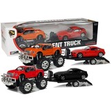 Speelgoed Monstertruck Rood - Sleepwagen - Zwarte BMW - 58 cm