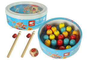 Houten Visspel - met 2 Hengels - 19 cm