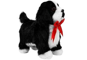 Interactieve Hond - Zwart Wit - Beweegt en Blaft - 21 cm