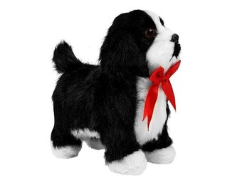 Interactieve Hond - Zwart Wit - Beweegt en Blaft - 21 cm
