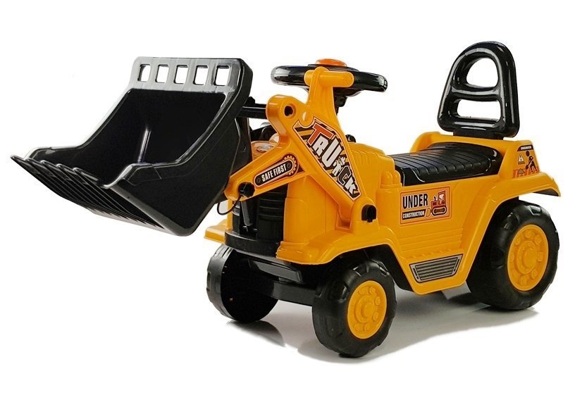 Loopwagen bulldozer - met Potje en beweegbare arm - 80 cm