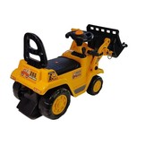 Loopwagen bulldozer - met Potje en beweegbare arm - 80 cm