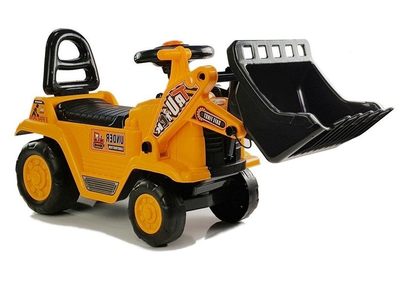 Loopwagen bulldozer - met Potje en beweegbare arm - 80 cm