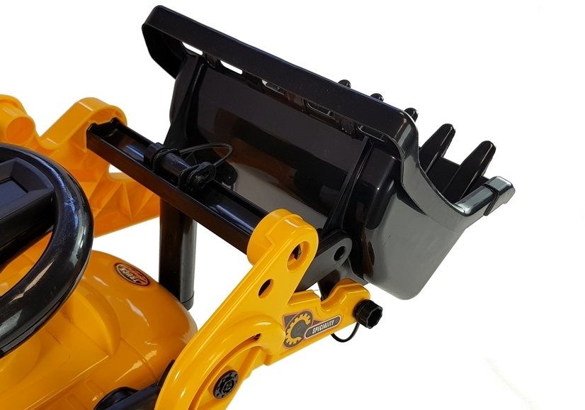 Loopwagen bulldozer - met Potje en beweegbare arm - 80 cm