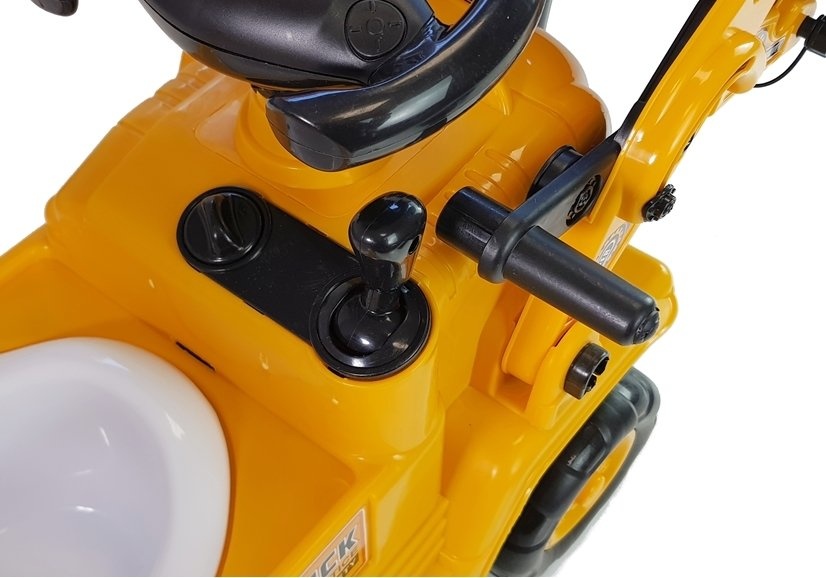 Loopwagen bulldozer - met Potje en beweegbare arm - 80 cm