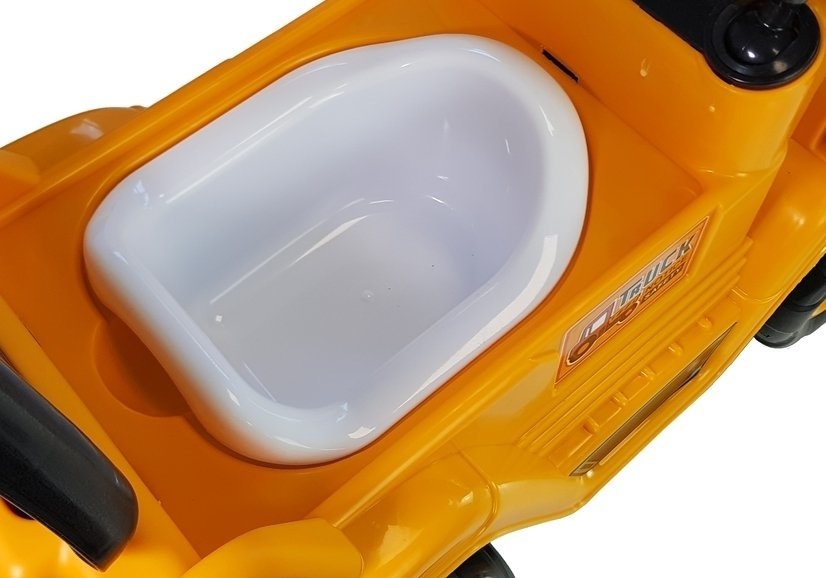 Loopwagen bulldozer - met Potje en beweegbare arm - 80 cm