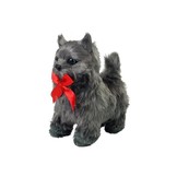 Interactieve Kat - Grijs - Beweegt en Miauwt - 20 cm