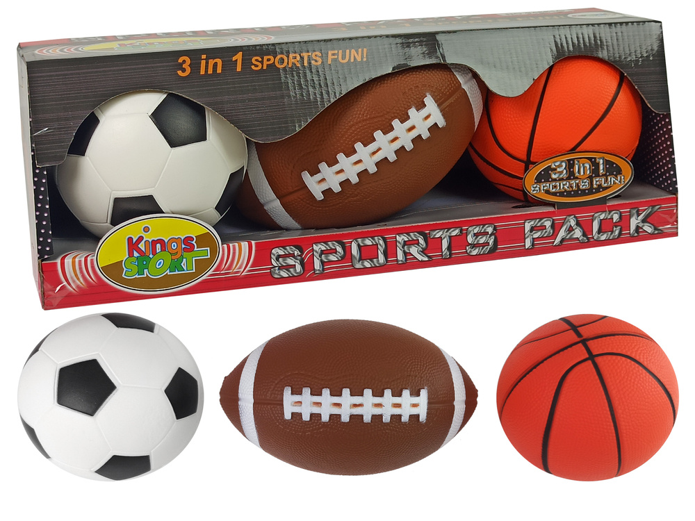 Sportballen - Voetbal - Basketbal - Honkbal - 12 cm - zacht