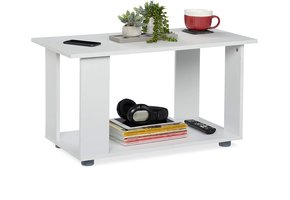 Moderne salontafel - 80x40x45 cm - wit