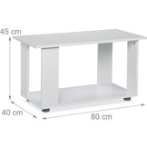 Moderne salontafel - 80x40x45 cm - wit