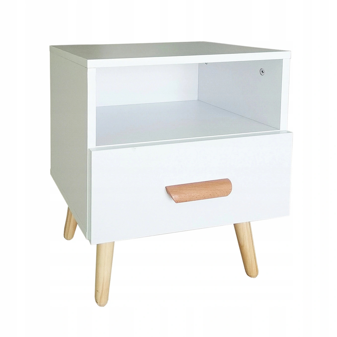 Nachtkastje wit - met 1 lade - 38x30x40 cm