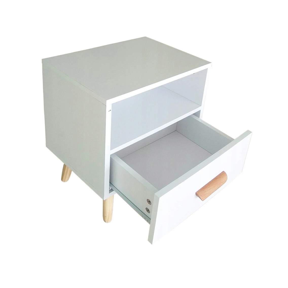 Nachtkastje wit - met 1 lade - 38x30x40 cm