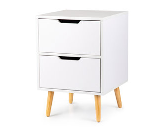 Nachtkastje wit - met 2 lades - 58x40x40 cm