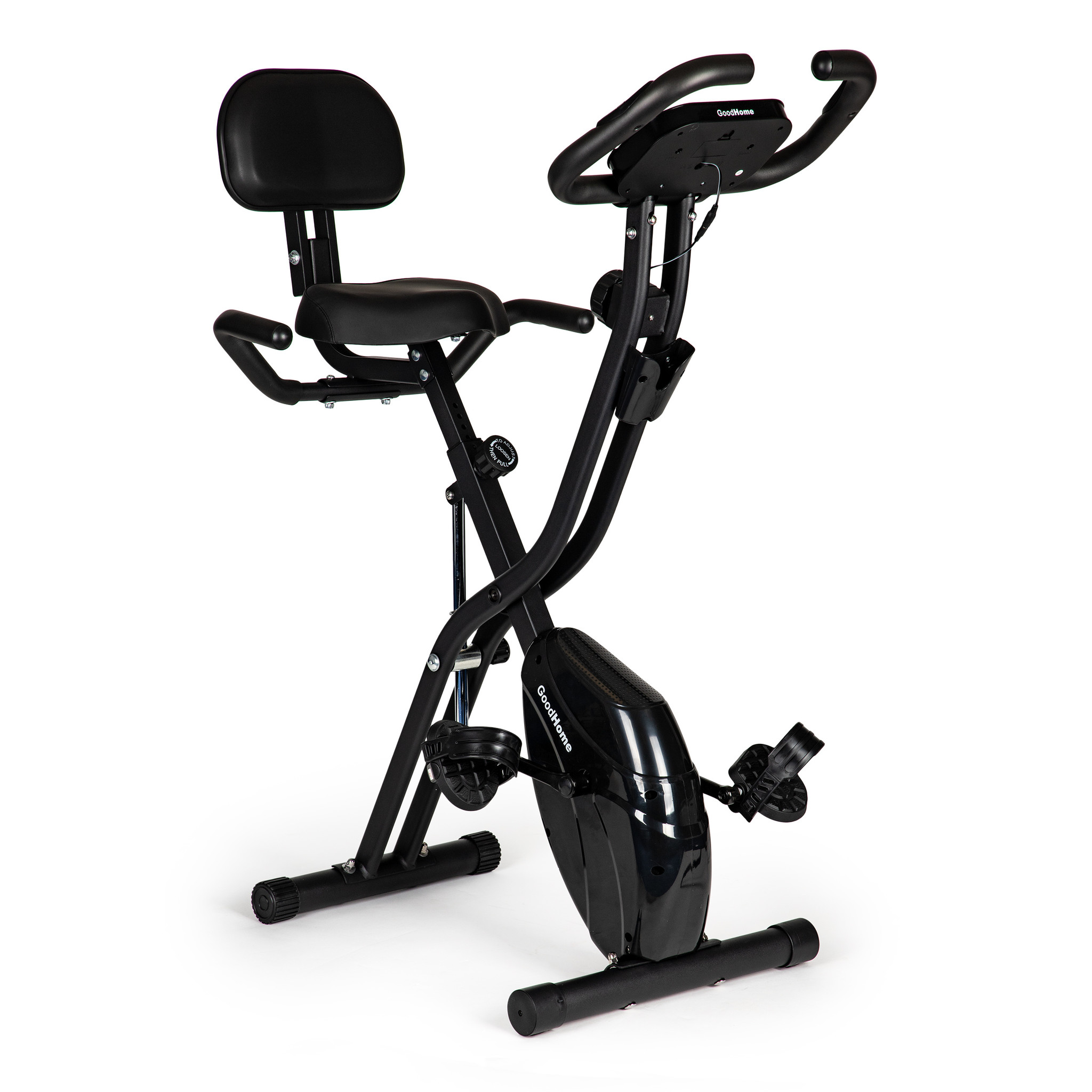 Hometrainer - Magnetische weerstand - Opvouwbaar - Zwart