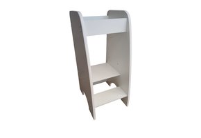 Leertoren - Keukenhulp - 90x40x50 cm - kindertrapje - wit