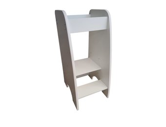 Leertoren - Keukenhulp - 90x40x50 cm - kindertrapje - wit
