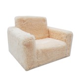 Kinder Slaapbank en logeerbed in één - 100cm x 36cm x 25cm - beige pluche