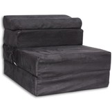 Zwarte Logeermatras - camping matras - reismatras - opvouwbaar matras - 70 x 200 x 15 met kussen