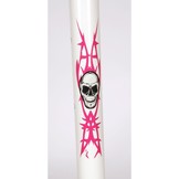 Opvouwbare Step - wit/roze - Skull - 200mm