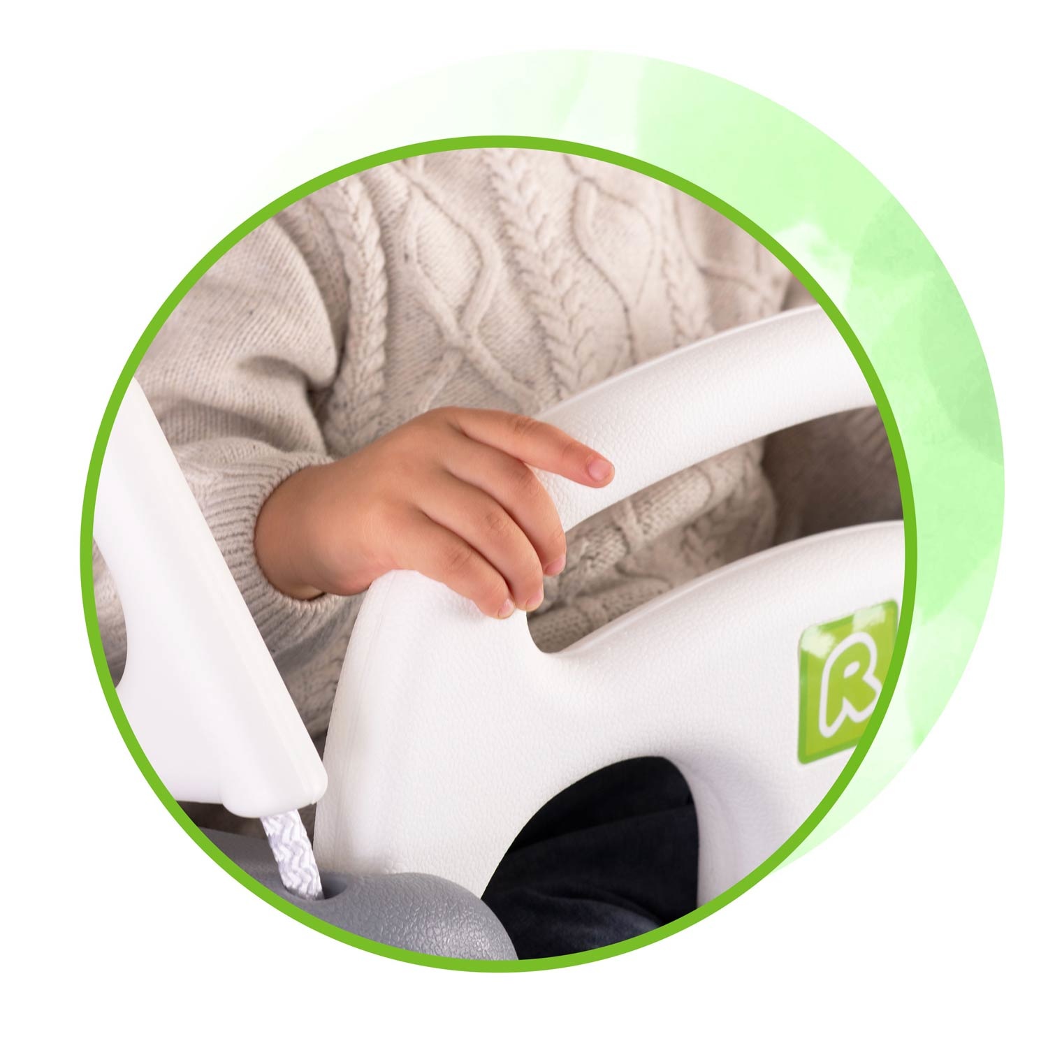 Schommel baby - tot 7 jaar oud of 30 kg - grijs-wit
