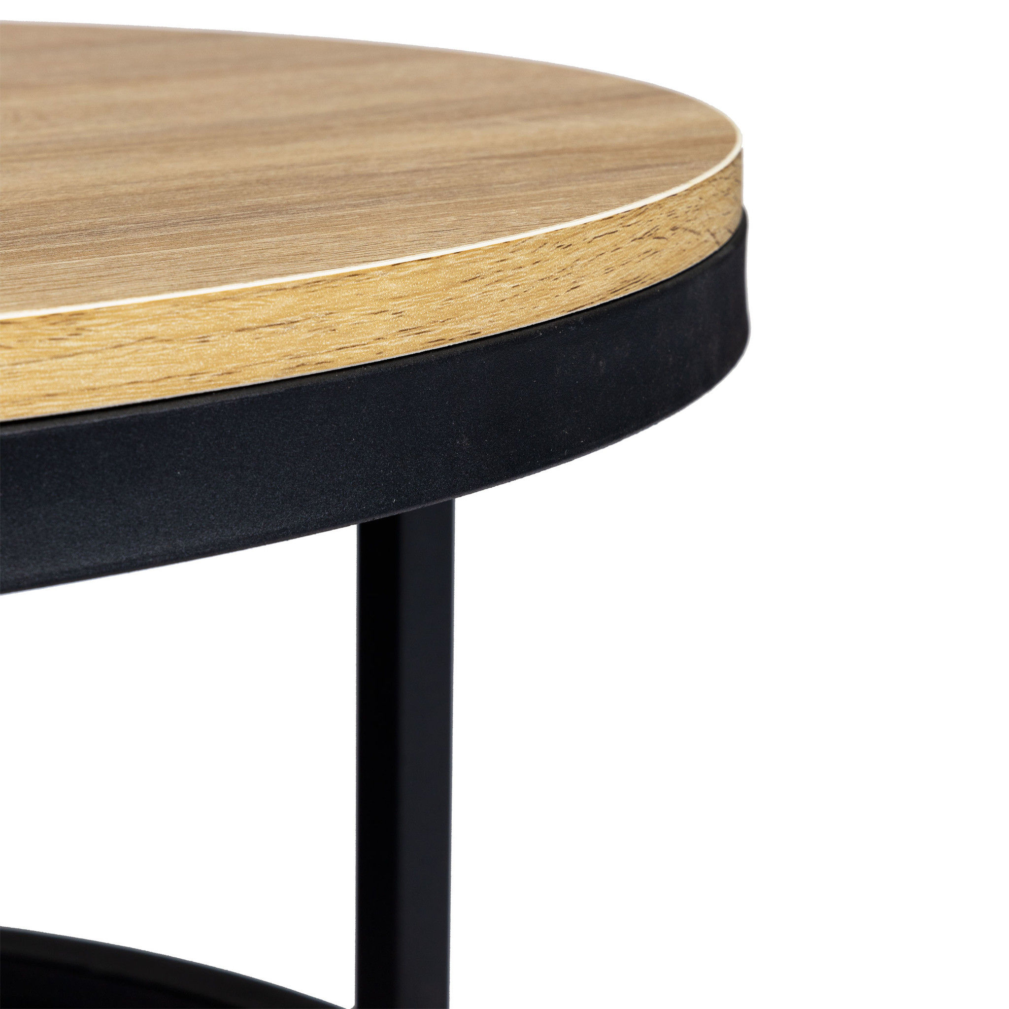 Salontafel rond - 60 cm - Industrieel - Hout