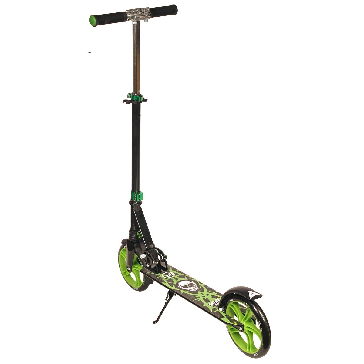 Opvouwbare Step - zwart/groen - Skull - 200mm