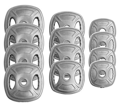 Halterset krachttraining 20 kg - dumbbellset 20 kg 12 platen