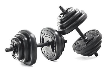Halterset krachttraining 20 kg - dumbbellset 20 kg 12 platen