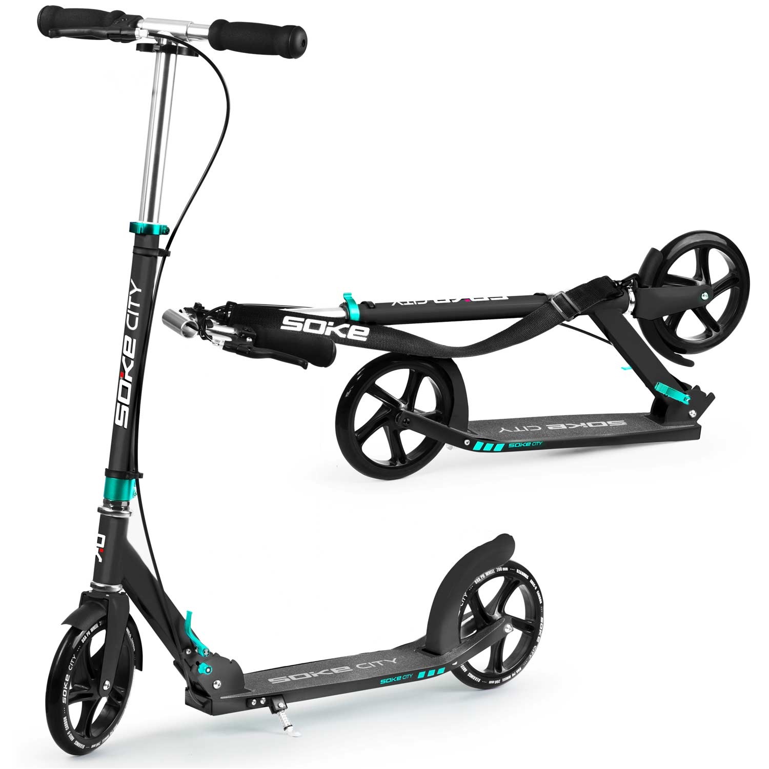 Step - Soke City - Zwart turquoise - Aluminium