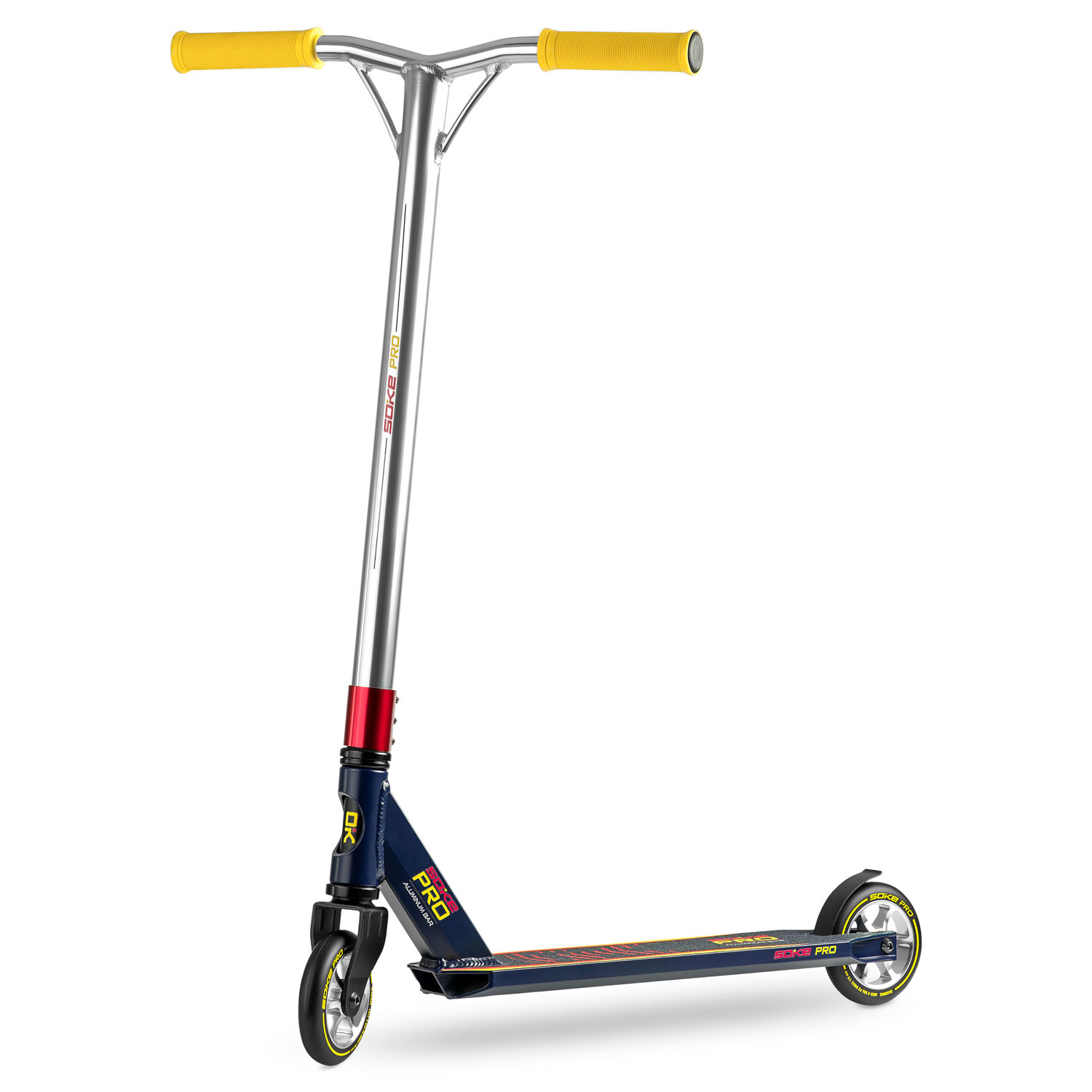 Stuntstep - Soke Pro - Blauw rood - 85 cm - 360º stuur