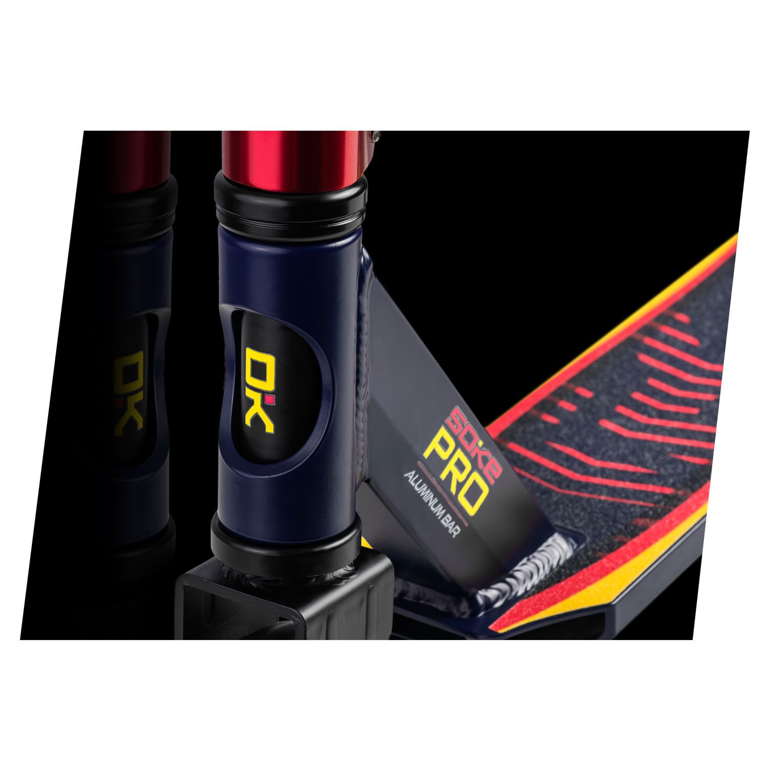 Stuntstep - Soke Pro - Blauw rood - 85 cm - 360º stuur