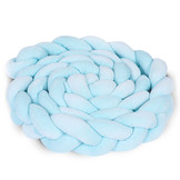 Bedbumper - Bedomrander - Gevlochten - 3m - Blauw