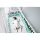 Bedbumper - Bedomrander - Gevlochten - 3m - <br />
Mintgroen