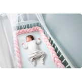 Bedbumper - Bedomrander - Gevlochten - 3m - Roze