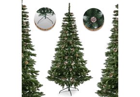 Kunstkerstboom - 210 cm - met Dennenappels