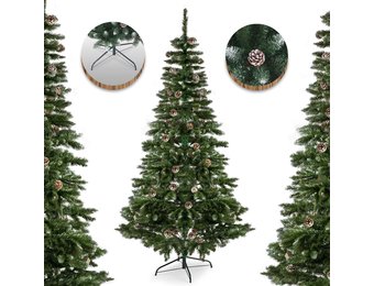 Kunstkerstboom - 210 cm - met Dennenappels