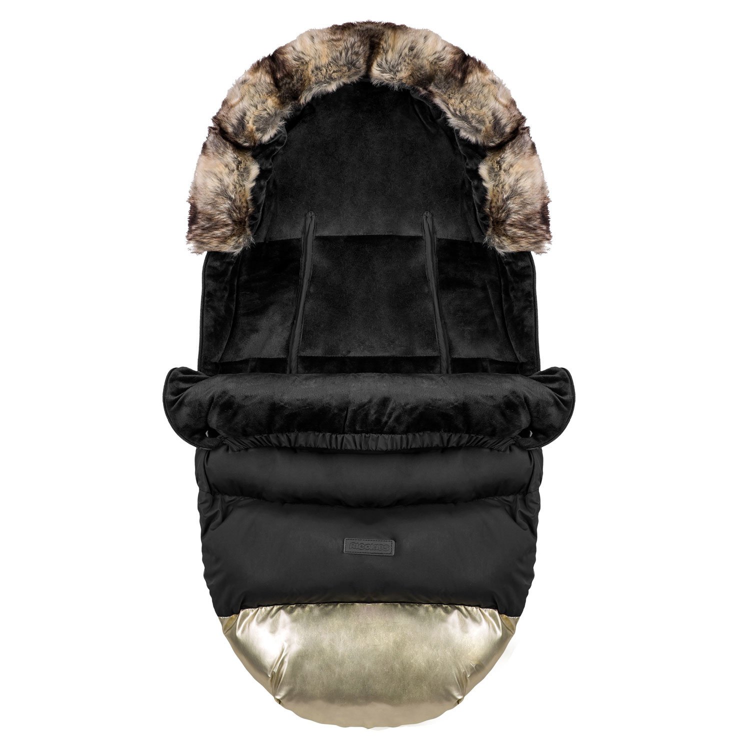 Voetenzak kinderwagen - buggy - Zwart met goud