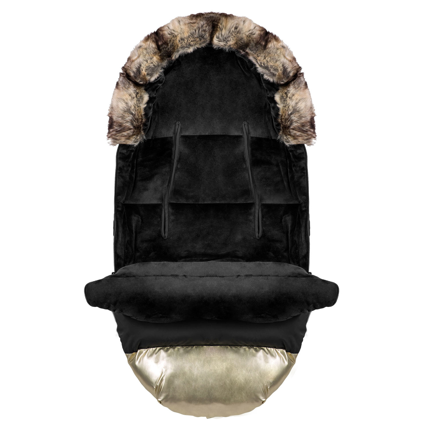 Voetenzak kinderwagen - buggy - Zwart met goud