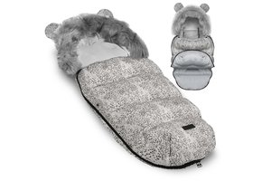 Voetenzak kinderwagen - buggy - Wit met stippen