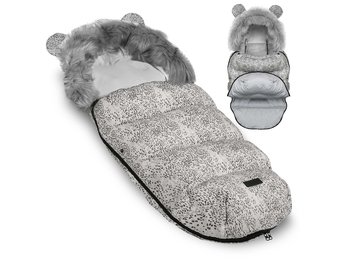 Voetenzak kinderwagen - buggy - Wit met stippen