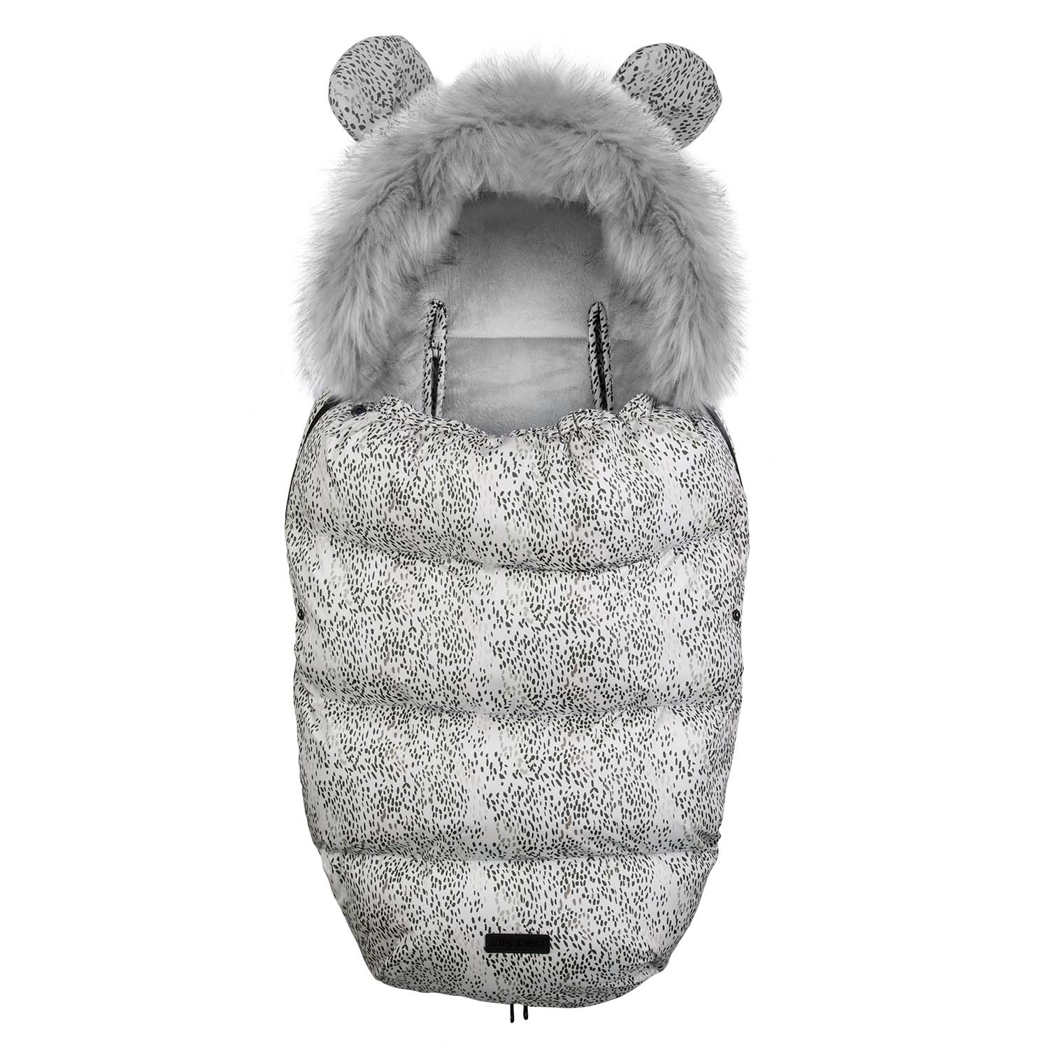 Voetenzak kinderwagen - buggy - Wit met stippen