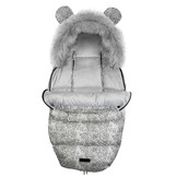 Voetenzak kinderwagen - buggy - Wit met stippen