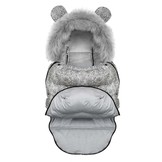 Voetenzak kinderwagen - buggy - Wit met stippen