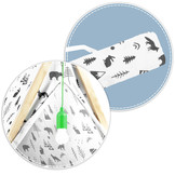 Speeltent - met Lamp en kussens - Zwart wit