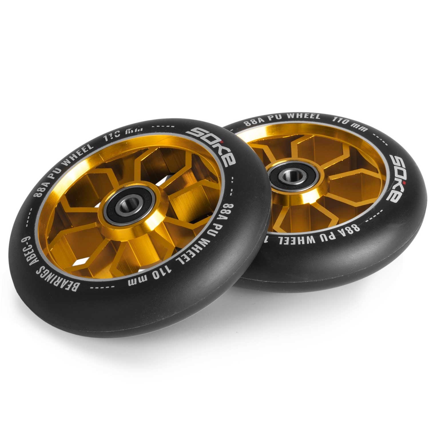 Stuntstep wielen - 110 mm - Goud