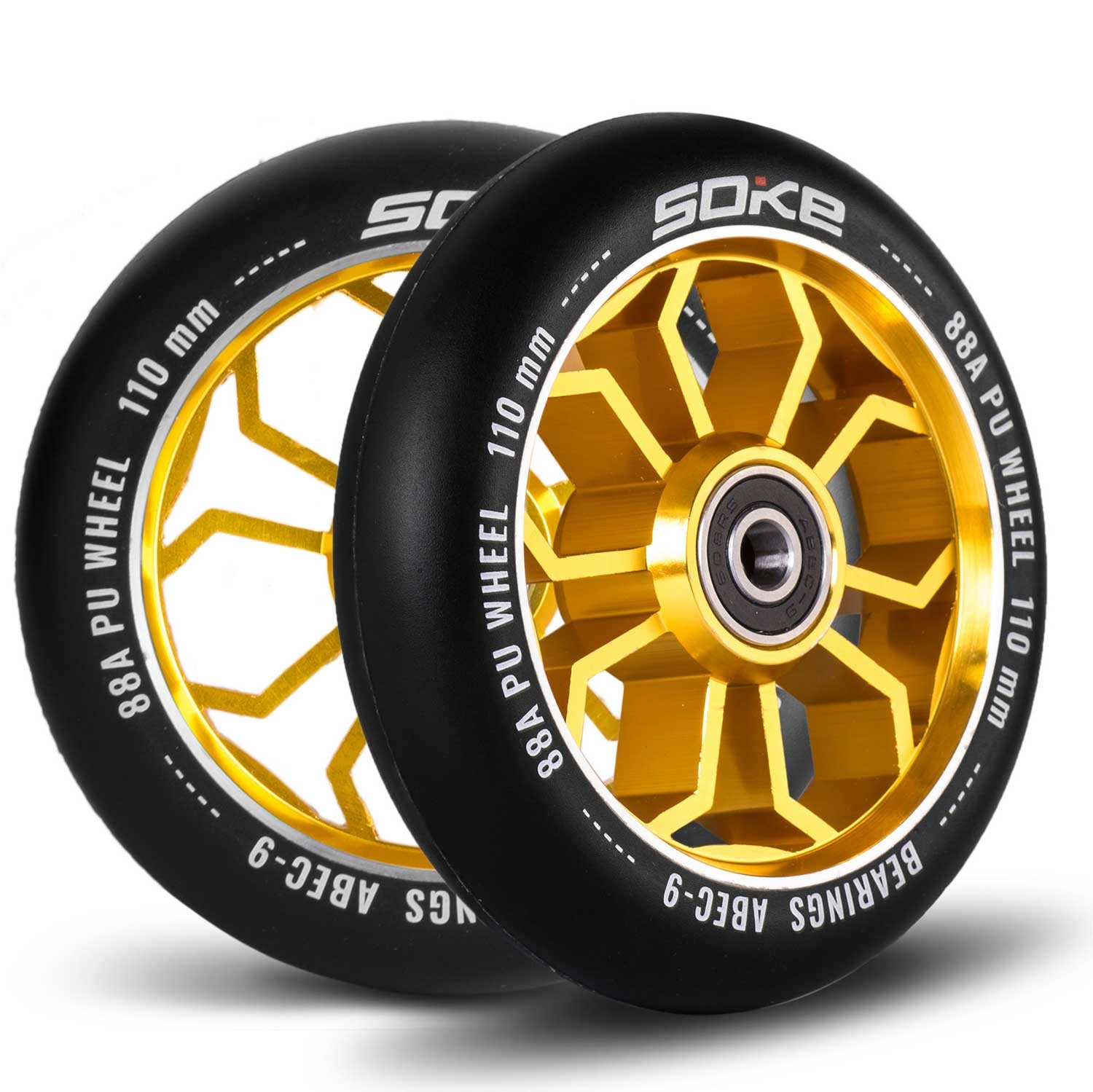 Stuntstep wielen - 110 mm - Goud
