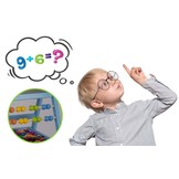 Krijtbord en Magnetisch tekenbord - met accessoires - Blauw