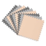 Speelmat baby - Foam puzzelmat - 180x180cm - grijs-perzik